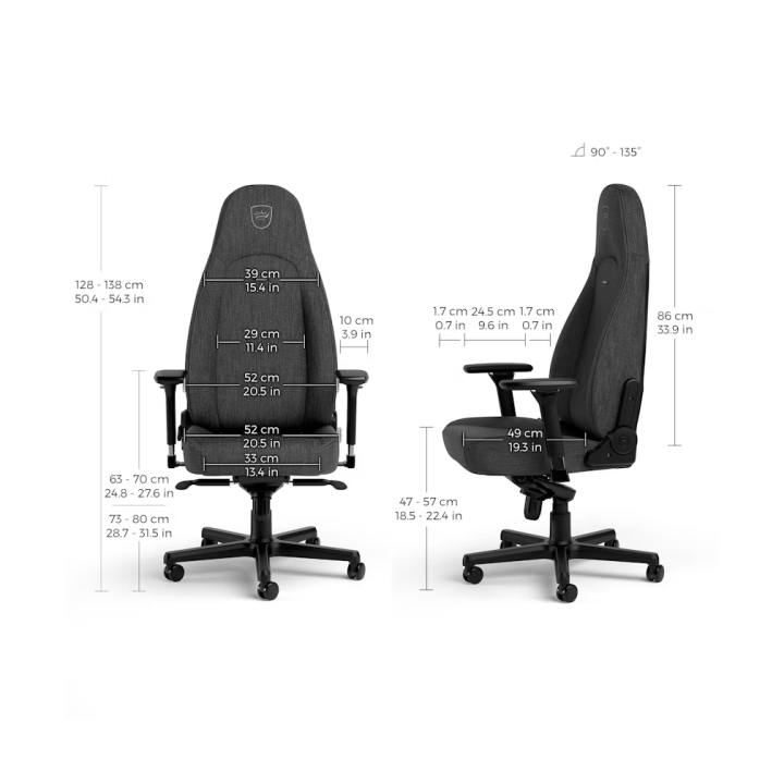 Noblechairs ICON TX Anthracite Chaise gamer Noblechairs Maroc