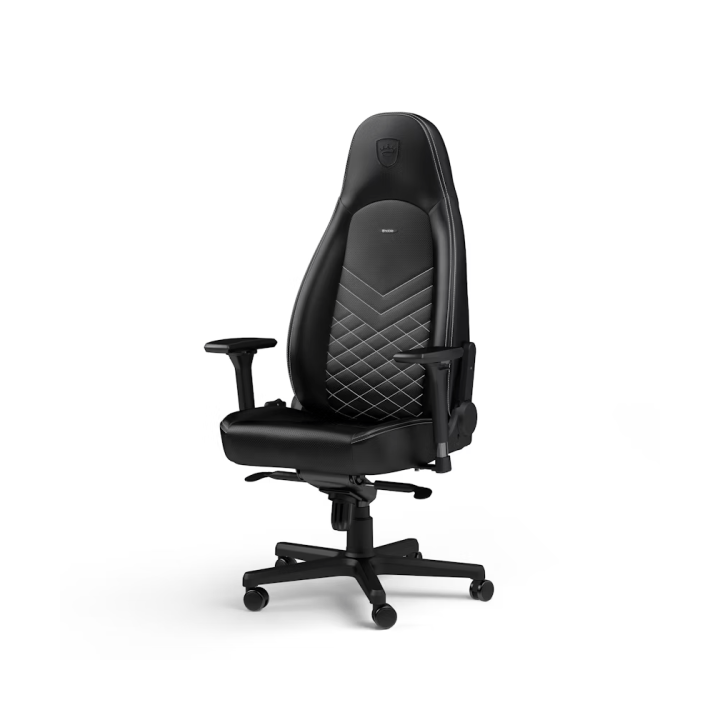 Noblechairs ICON Black/Platinum White Chaise gamer Noblechairs Maroc