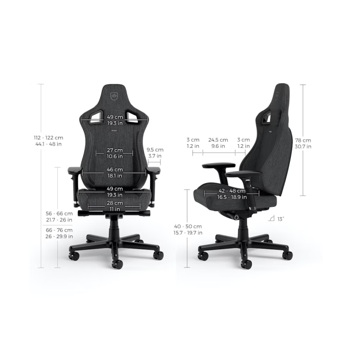 Noblechairs EPIC Compact TX Aanthracite/Carbon Chaise gamer Noblech...