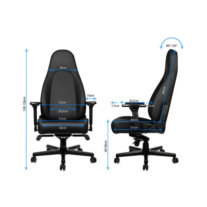 Noblechairs Icon Black Edition Chaise gamer Noblechairs Maroc